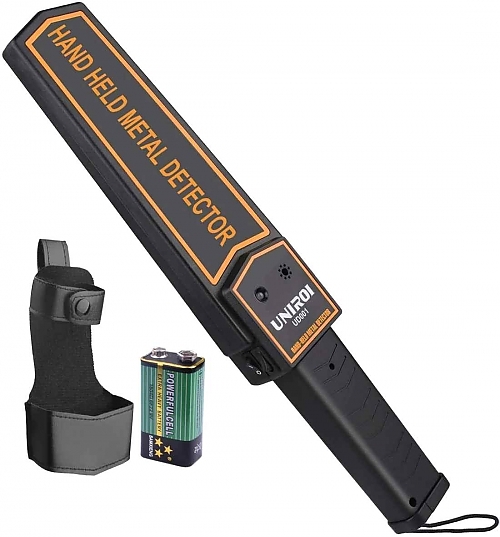 Metal Detector Wand, Hand Held Security Scanner with 9V Battery UNIROI UD001
