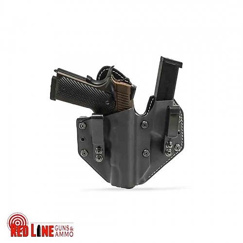 Kydex/Leather LWb/OWB Adjustable Retention Holster W/ Mag Carrier