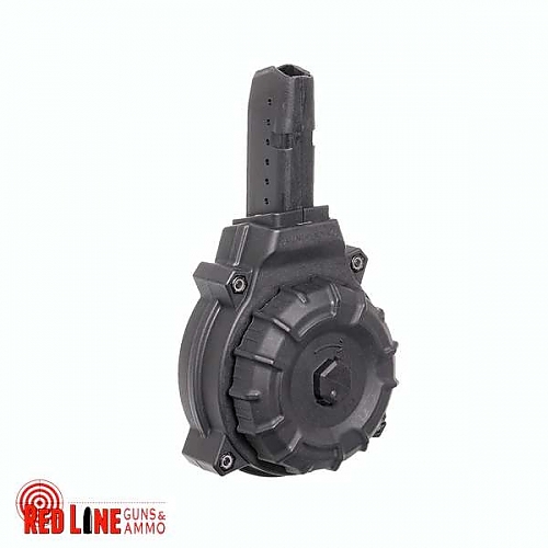 AR-15® 9mm Glock® Style Mag (50) Rd - Black Polymer Drum