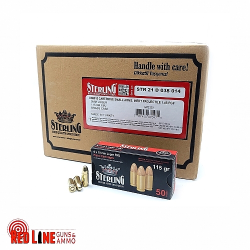 BULK 1000 ROUNDS STERLING 9MM – 115 GRAIN – FMJ